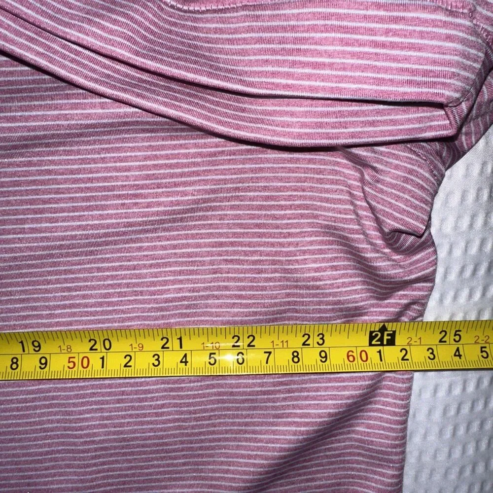 Peter Millar Summer Comfort Polo Shirt XL Pink/purp Striped Golf Performance